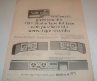 1960s 3M Wollensak Audio Scotch Tape Recorder ad C MY STORE