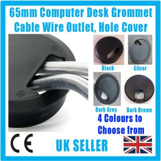 10x 65mm Computer Desk Table Grommet Cable Tidy Surface Port Wire Hole 