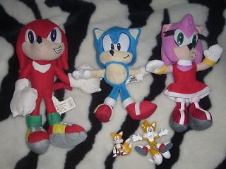   Sonic The Hedgehog PVC Mini Figure Lot Tails & Plush Sonic & Friends