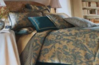 American Living Queen Comforter Set   Eastbourne Teal Tan