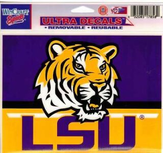 Newly listed LSU Tigers NCAA 5x6 Color Ultra Cling Decal Sticker Logo 