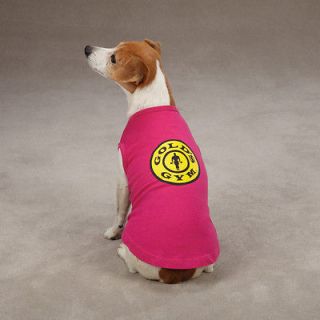 DOG CLOTHES~GOLDS GYM Tank Tops for Dog Body Builder Athlete PINK 