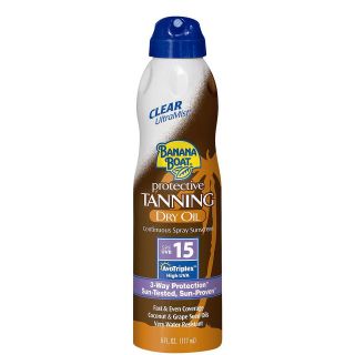 Banana Boat Protective Tanning Dry Oil Clear Spray 6Oz