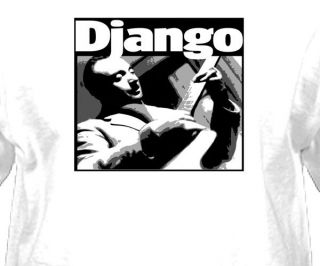   Jazz Guitarist T Shirt Vintage Style Django Reinhardt WHITE T Shirt