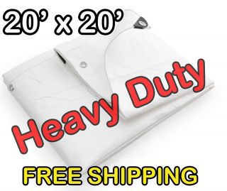   20 x 20 BOAT COVER CANOPY HEAVY DUTY TARPS UV PROTECTED TARP 20x20