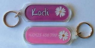 PERSONALISED KEYRING,ANY NAME,WITH CONTACT PHONE NUMBER