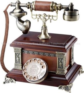   ANTIQUE CANDLESTICK ROTARY DIAL TELEPHONE DECO TEL ORIGINAL PHONE 1974