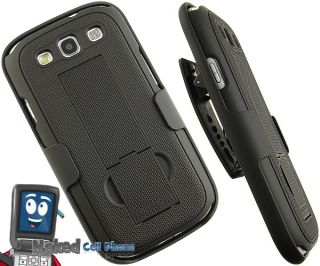   CASE + BELT CLIP HOLSTER + STAND FOR SAMSUNG GALAXY S 3 III PHONE