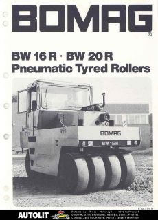 1984 Bomag Tire Road Roller Brochure