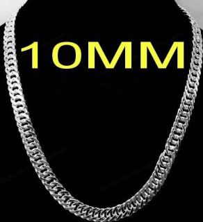 Wholesale 3pcs Silver EP Dense Curb Chain Necklace 10mm