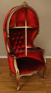   Porter Chair   Balloon, Bonnet, Canopy, Dome, Egg Shape, Red Throne