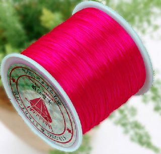   Pink Elastic Cord Thread String DIY Jewelry Finding Make Bracelet #04