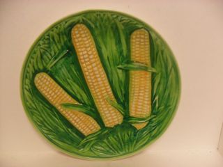 vintage majolica corn plate made in czechoslovakia many available time