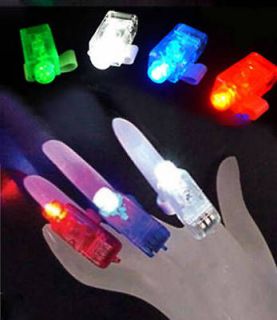100pcs Mix LED Party Laser Finger Light Beam Torch Ring ☆D3