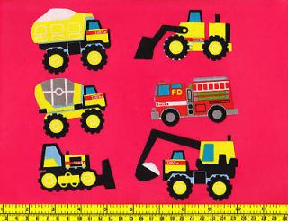 Tonka Toy Trucks Fire Fabric Iron Ons Appliques style1