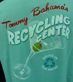 Tommy Bahama Recycling Center H2O Blue Martini Tee T Shirt New Mens 