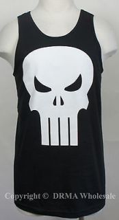   THE PUNISHER White Skull Logo Skull Tank Top S M L XL XXL Marvel NEW