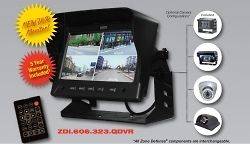 Zone Defense Quad DVR Monitor 7 Touch screen