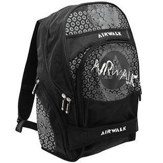 Airwalk Mens/Boys Skate Backpack Black/Grey New