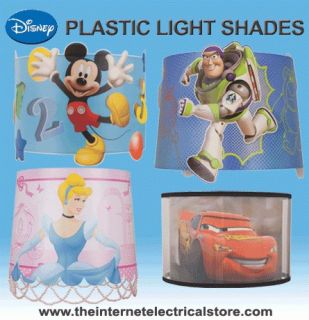   Disney LED Plastic Lampshades Mickey Mouse, Cars, Princess, Toy Story