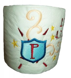   Toilet Paper ~ Novelty Gift Custom Embroidered Toilet Roll