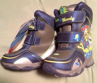 TOY STORY SNOW BOOTS BUZZ LIGHT YEAR WOODY LIGHT UP WINTER NWT TODDLER 