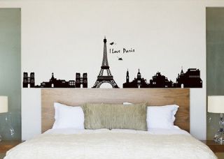   TOWER wall Stickers Mural PARIS Room Decor Art Vinyl Decals Black