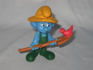Mcdonalds The Smurfs Happy Meal Toy Farmer Figure