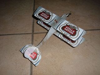 STELLA ARTOIS LAGER BEER Can Plane Airplane. Made from REAL Beer cans