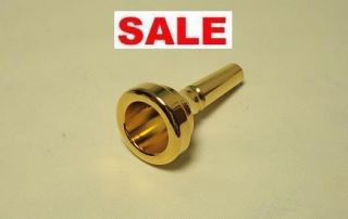 Gold Baritone or Trombone Mouthpiece, 6 1/2AL, for Bach, Large Shank