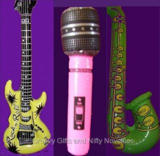 Inflatable Novelty Band Musical Instruments Guitar Microphone 