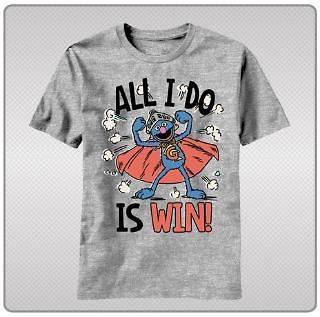   Street Super Grover All I Do Is Win Heather Gray T Shirt New In Stock