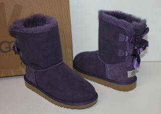 Ugg Youth Bailey Bow Petunia PET purple boots   Big Kids  New in Box