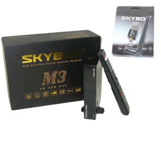 Hotsale Digital SKYBOX M3 HD Set top box satellite receiver + Adapter 