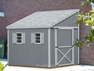 x12 Slant / Lean To Style Shed Plans, See Samples