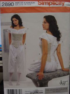 Victorian Civil War underwear bloomers chemise corset sewing pattern