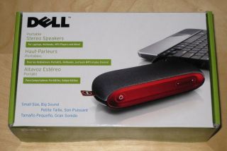 NEW DELL PS210 PORTABLE USB POWERED STEREO SPEAKER FOR LAPTOPS iPODS 