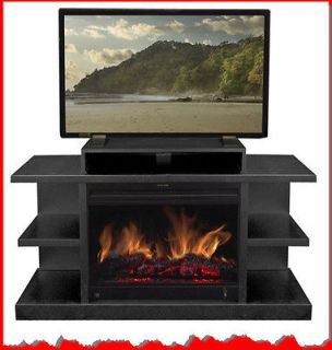   Fireplace Heater Media Console Stand Home TV Entertainment Center Wood