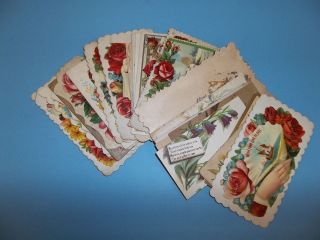   30 Victorian cards doves roses birds Valentine friendship etc