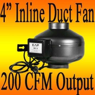 New 4 Inch CFM Inline Exhaust Duct Fan Vent Blower