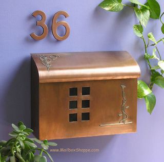 Arts & Crafts Mailbox Brass Copper and Nickel Mail box