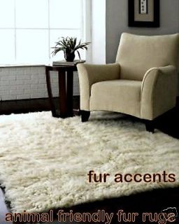 white fur rug in Area Rugs