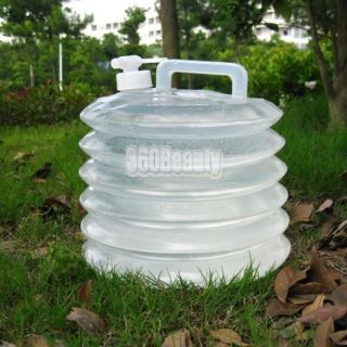   Camping Handle Collapsible Carrier Tap Water Storage Bottle Container