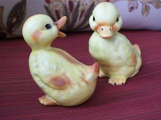 VINTAGE Pair LEFTON Chicks Baby Ducks DUCKLINGS Figurines w/ Label CAN 