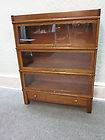 Antique Oak 3 section Lawyers Stack Barristers Bookcase