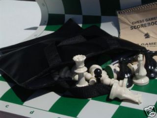 New Staunton Chess Game Pieces, Board & Bag Set 1VBS