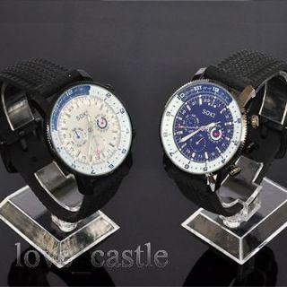   Date Analog Automatic Mens Mechanical Wrist Rubber Band Watches 74D