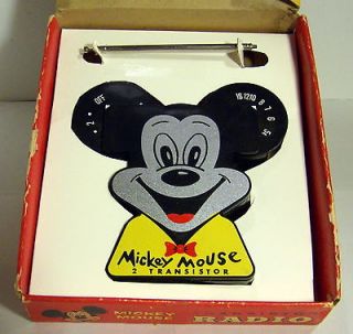 VINTAGE DISNEY MICKEY MOUSE MOUSEKETEERS 2 TRANSISTOR RADIO *EXCELLENT 