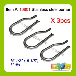 Costco Kirkland Replacement Gas Grill Stainless SS Burner 10801 3PK