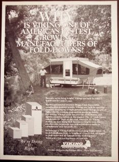 1979 Viking Fold Down Camping Trailers original vintage ad